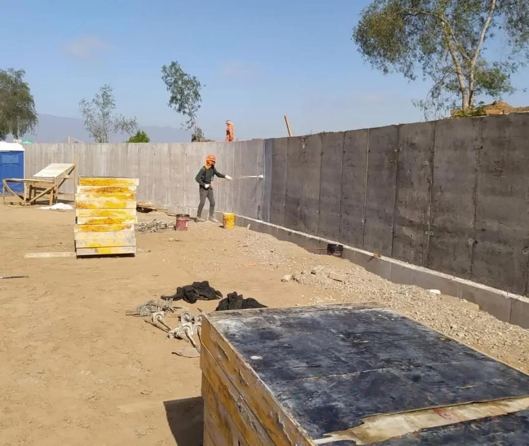 Trabajos de moldaje en Parque Laguna